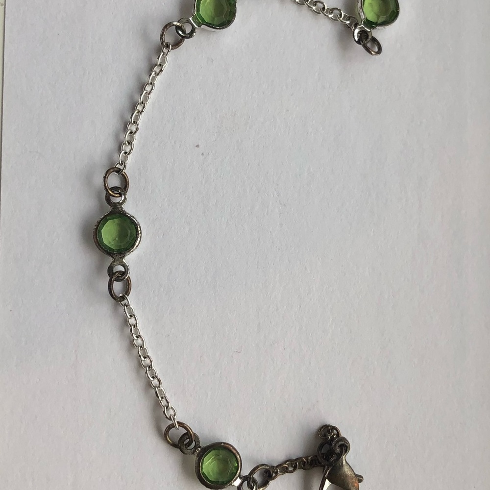 Green and gold gem bracelet